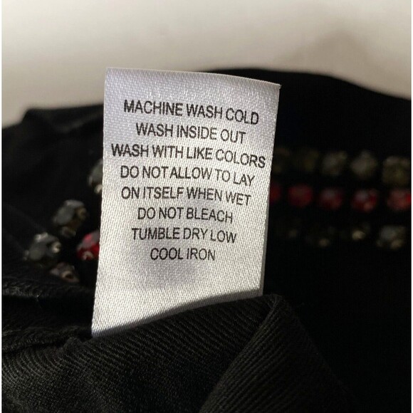 Industrial Indigo Jeans Mens W 32 x L 32 Black Denim Rhinestones Straight NWOT - Picture 16 of 16